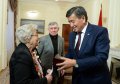 Президент Сооронбай Жээнбеков встретился с председателем «Кыргызского общества блокадников Ленинграда» Анной Кутановой